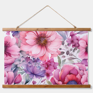 Amethyst Bloom Rhapsody Botanical Hanging Tapestry