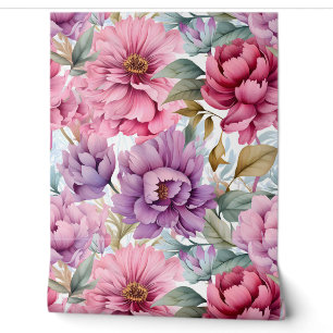 Amethyst Bloom Rhapsody Botanical Wallpaper