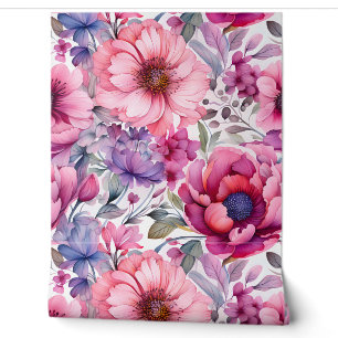 Amethyst Bloom Rhapsody Botanical Wallpaper