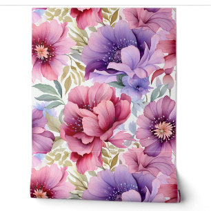 Amethyst Bloom Rhapsody Botanical Wallpaper