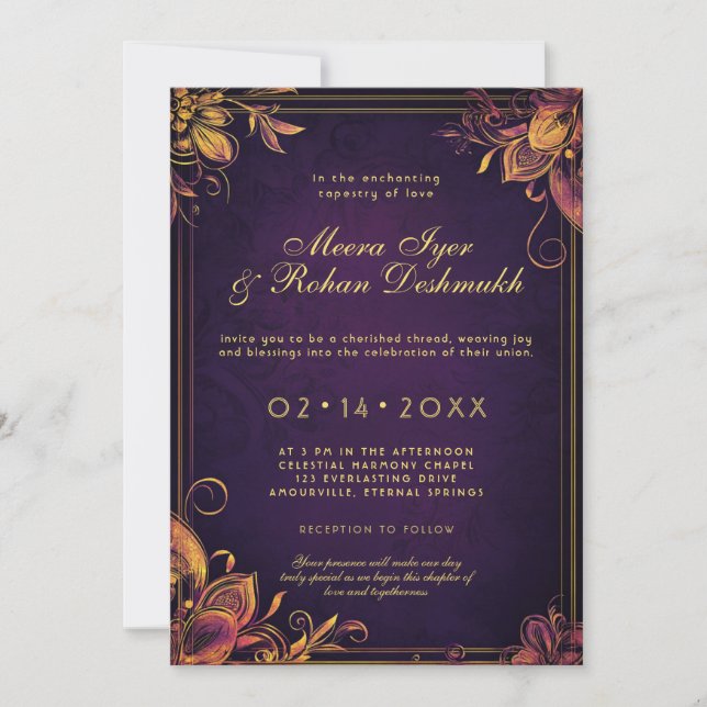 Amethyst Bloom: The Eternal Union Invitation (Front)