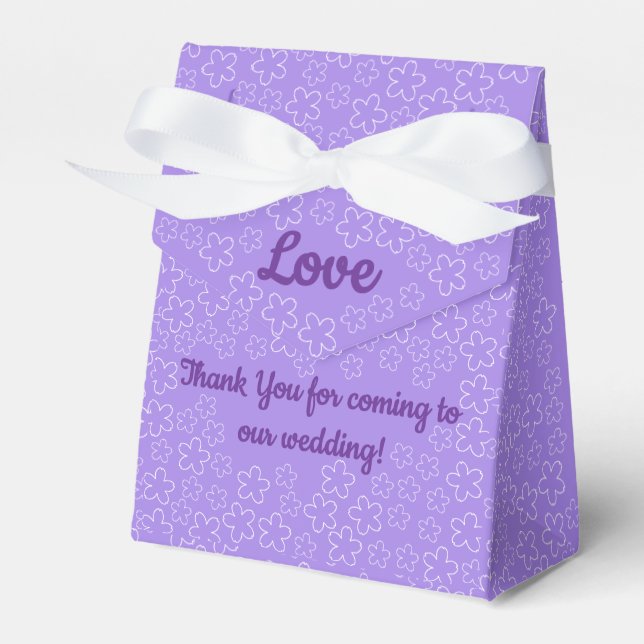 Amethyst Blossom Favor Box (Front Side)