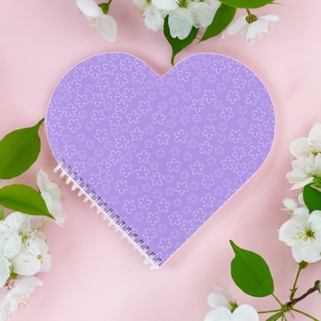 Amethyst Blossom Heart Notebook (Amethyst Blossom Heart Notebook Front)