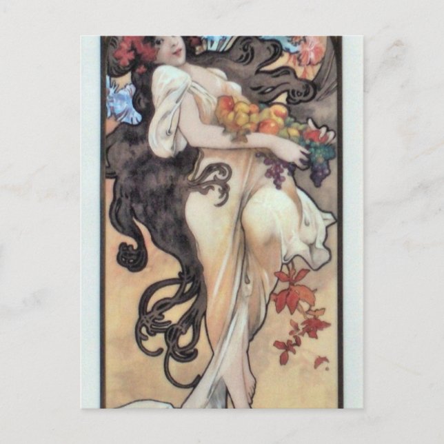 Amethyst by Alphonse Mucha Postcard (Front)