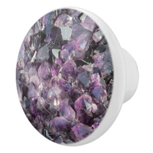 Amethyst Ceramic Knob