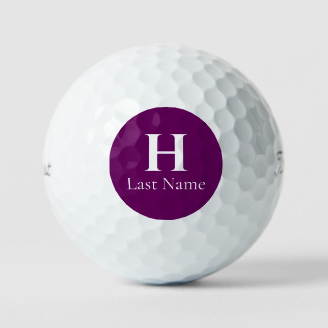 Amethyst Circle Personalised Golf Ball (3) HAMbWG (Front)