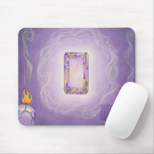 Amethyst Core Gemstone Mouse Pad