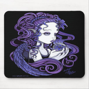 "Amethyst" Crystal Ball Angel Art Mousepad