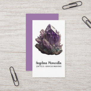 Amethyst Crystal Cluster Business Card