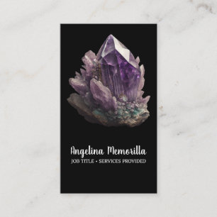 Amethyst Crystal Cluster Business Card