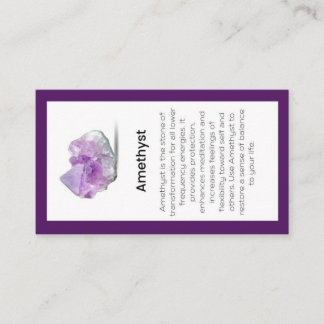 Amethyst Crystal Meaning Jewellery Display Card