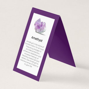 Amethyst Crystal Meaning Jewellery Display Card