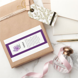 Amethyst Crystal Meaning Jewellery Gemstone Packag Rectangular Sticker