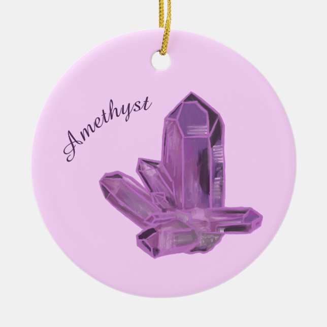Amethyst Crystal Ornament – Protection & Calm  (Front)