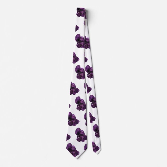 Amethyst Crystal Stone Tie (Front)