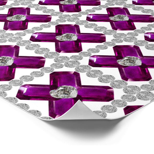 Amethyst Diamond Art, Purple Poster (Corner)