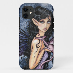 Amethyst Dragon Purple Fairy Fantasy Art iPhone 11 Case