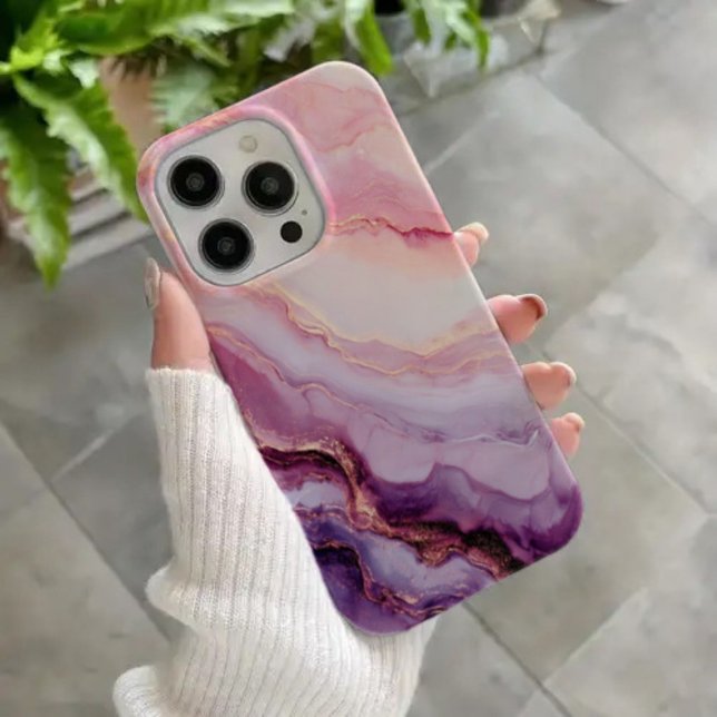 Amethyst Éclat – Luxury Purple & Pink Marble iPhone 16 Case (Creator Uploaded)