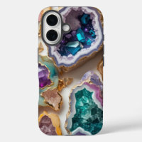 Amethyst & Emerald Crystal Geodes – Elegant Marble