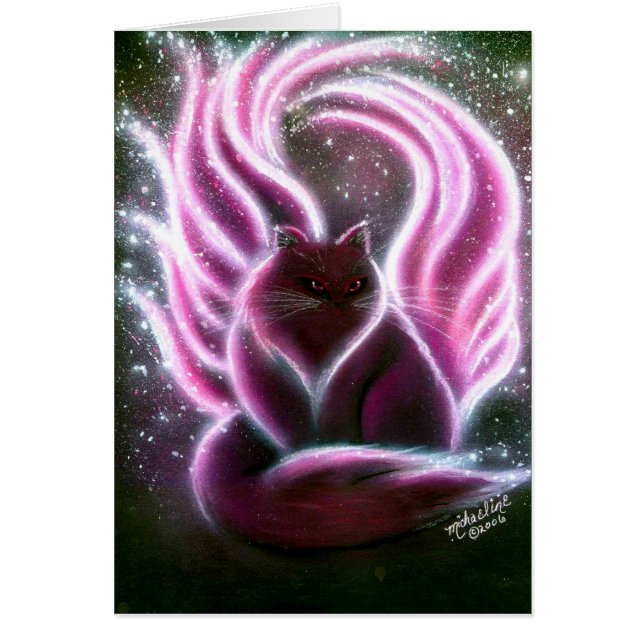 Amethyst Fairy Cat Card (Front)