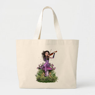 Amethyst Fairy ~ Sweet Melody Large Tote Bag