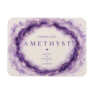 Amethyst February Birthstone Flexi Magnet