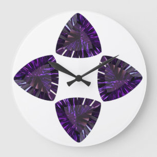 Amethyst February Birthstone Purple Large Clock 