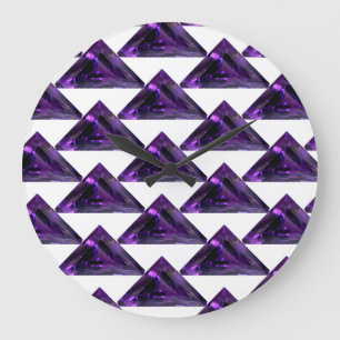 Amethyst, February Birthstone Purple Large Clock