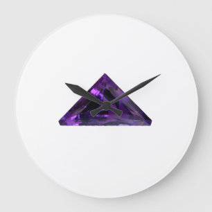 Amethyst, February Birthstone Purple Large Clock
