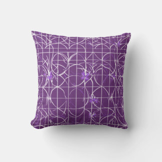 Amethyst Floral Tile Pillow – Minimalist Elegance