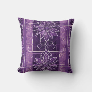 Amethyst Floral Tiled Pillow – Minimalist Luxe Des