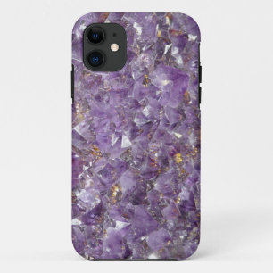 Amethyst gem violet crystal stone iPhone case