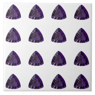 Amethyst Gemstone, February Birthstone, Purple Ceramic Tile