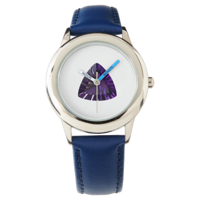 Amethyst Gemstone, February Birthstone, Purple Watch (Front)