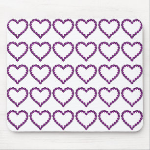 Amethyst Gemstone Heart Purple Mouse Pad