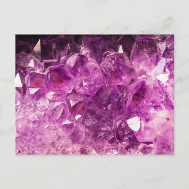 Amethyst Gemstone Image Shiny and Sparkly Postcard (Front)