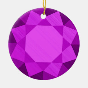 Amethyst Gemstone / Jewel Graphic Image Ceramic Ornament