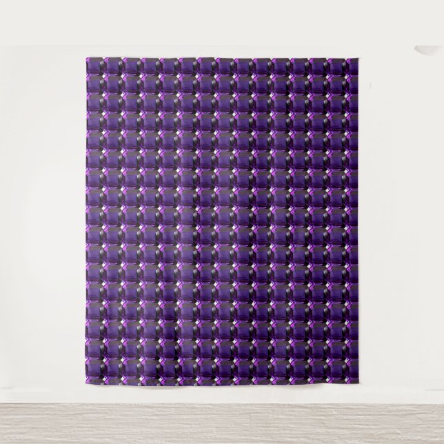 Amethyst Gemstone Purple Tapestry (Front)