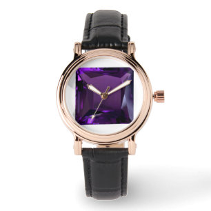 Amethyst Gemstone Purple Watch