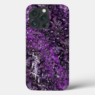 Amethyst Gemstone with Name Case-Mate iPhone Case