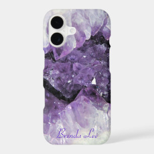 Amethyst Geode 3D look Case *Personalise*