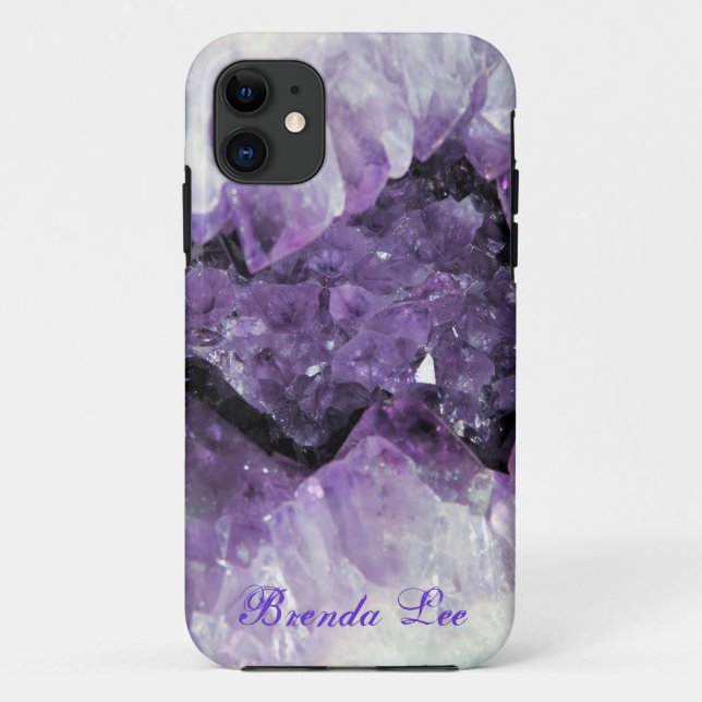 Amethyst Geode 3D look *Personalise* Case-Mate iPhone Case (Back)