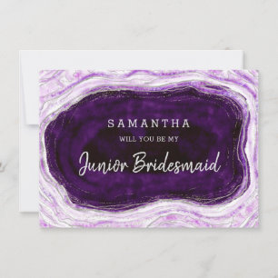 Amethyst Geode Be My Junior Bridesmaid Proposal