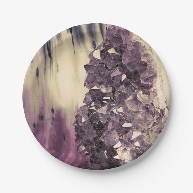 Amethyst Geode Paper Plate (Front)