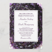 Amethyst Geode | Violet Wedding Invitation