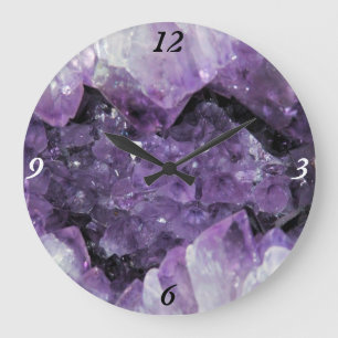 Amethyst Geode Wall Clock