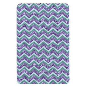 Amethyst Glass Zigzag Pattern Magnet
