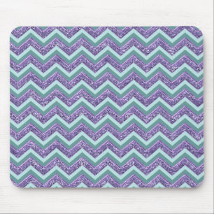 Amethyst Glass Zigzag Pattern Mouse Pad