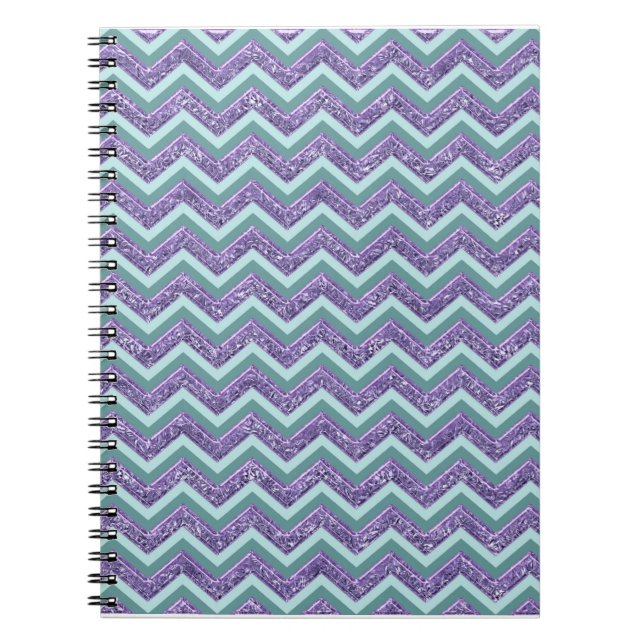 Amethyst Glass Zigzag Pattern Notebook (Front)