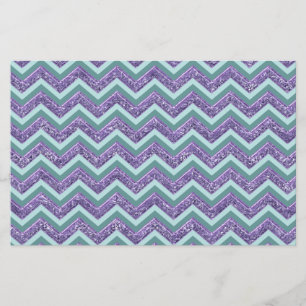 Amethyst Glass Zigzag Pattern Stationery